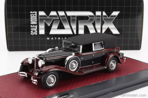 CORD  L-29 PHAETON SEDAN CABRIOLET CLOSED 1931  BLACK RED