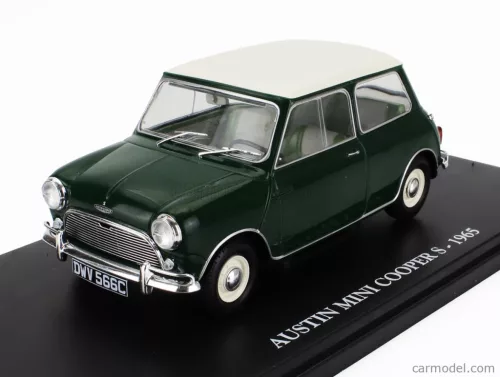 AUSTIN  MINI COOPER S 1965 - CON VETRINA - WITH SHOWCASE  GREEN WHITE