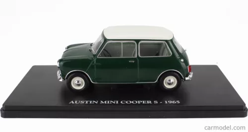 AUSTIN  MINI COOPER S 1965 - CON VETRINA - WITH SHOWCASE  GREEN WHITE