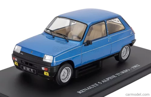 RENAULT  R5 ALPINE TURBO 1982 - CON VETRINA - WITH SHOWCASE  BLUE