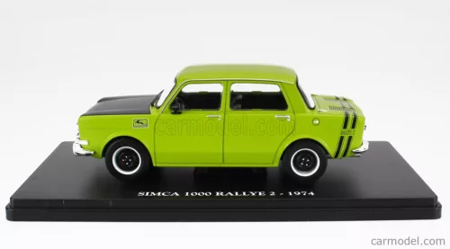 SIMCA  1000 RALLY 2 1974 - CON VETRINA - WITH SHOWCASE  GREEN BLACK