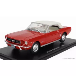   FORD USA  MUSTANG 1965 - CON VETRINA - WITH SHOWCASE  RED WHITE