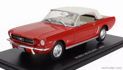 FORD USA  MUSTANG 1965 - CON VETRINA - WITH SHOWCASE  RED WHITE