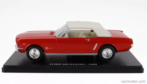 FORD USA  MUSTANG 1965 - CON VETRINA - WITH SHOWCASE  RED WHITE