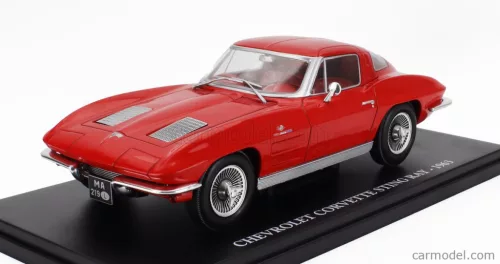 CHEVROLET  CORVETTE STINGRAY COUPE 1963 - CON VETRINA - WITH SHOWCASE  RED