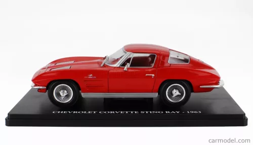 CHEVROLET  CORVETTE STINGRAY COUPE 1963 - CON VETRINA - WITH SHOWCASE  RED