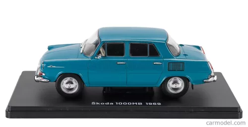 SKODA  1000MB 1969 - CON VETRINA - WITH SHOWCASE  LIGHT BLUE