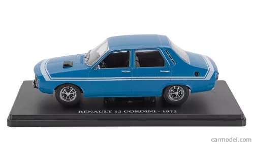 RENAULT  R12 GORDINI 1972 - CON VETRINA - WITH SHOWCASE  LIGHT BLUE