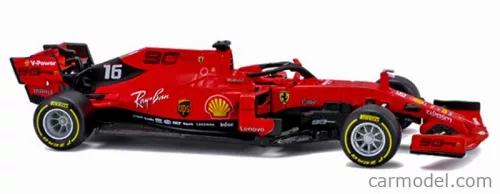FERRARI  F1  SF90 TEAM SCUDERIA FERRARI MISSION WINNOW N 16 SEASON 2019 CHARLES LECLERC - CON VETRINA - WITH SHOWCASE  RED BLACK