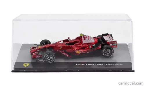 FERRARI  F1  F2008 N 2 SEASON 2008 FELIPE MASSA - CON VETRINA - WITH SHOWCASE  F-1 RED MET