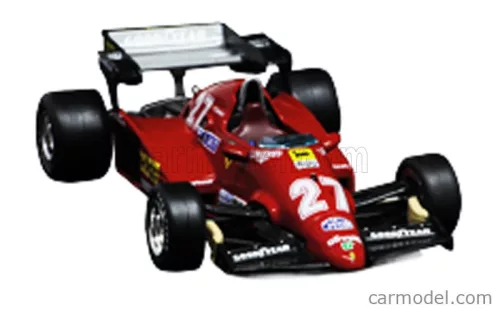 FERRARI  F1 126 C2B N 27 SEASON 1983 PATRICK TAMBAY - CON VETRINA - WITH SHOWCASE  RED BLACK