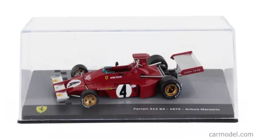 FERRARI  F1  312 B3 N 4 SEASON 1973 ARTURO MERZARIO - CON VETRINA - WITH SHOWCASE  RED SILVER
