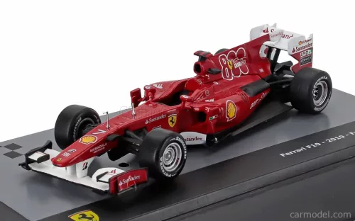FERRARI  F1  F10 N 7 (800th GP) TURKISH GP 2010 FELIPE MASSA - CON VETRINA - WITH SHOWCASE  RED WHITE
