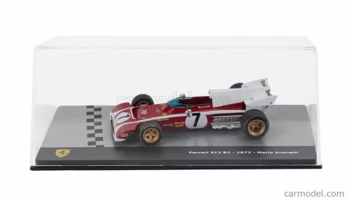 FERRARI  F1  312B2 N 7 SEASON 1972 MARIO ANDRETTI - CON VETRINA - WITH SHOWCASE  RED WHITE