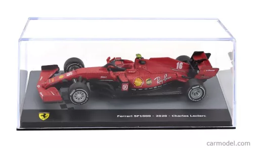 FERRARI  F1  SF1000 TEAM SCUDERIA FERRARI MISSION WINNOW N 16 SEASON 2020 CHARLES LECLERC - CON VETRINA - WITH SHOWCASE  MATT RED