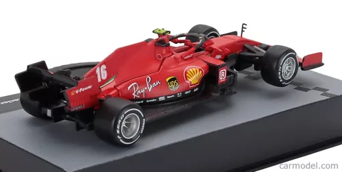 FERRARI  F1  SF1000 TEAM SCUDERIA FERRARI MISSION WINNOW N 16 SEASON 2020 CHARLES LECLERC - CON VETRINA - WITH SHOWCASE  MATT RED