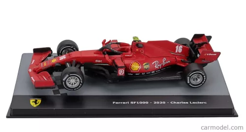 FERRARI  F1  SF1000 TEAM SCUDERIA FERRARI MISSION WINNOW N 16 SEASON 2020 CHARLES LECLERC - CON VETRINA - WITH SHOWCASE  MATT RED