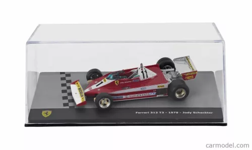 FERRARI  F1  312T3 N 11 WORLD CHAMPION (THE FIRST TWO GPs) 1979 JODY SCHECKTER - CON VETRINA - WITH SHOWCASE  RED
