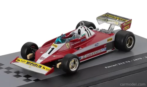 FERRARI  F1  312T3 N 11 WORLD CHAMPION (THE FIRST TWO GPs) 1979 JODY SCHECKTER - CON VETRINA - WITH SHOWCASE  RED