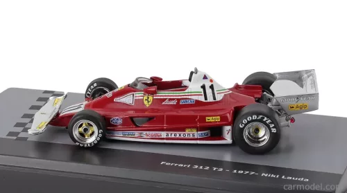 FERRARI  F1  312T2 N 11 WORLD CHAMPION SEASON 1977 NIKI LAUDA - CON VETRINA - WITH SHOWCASE  RED