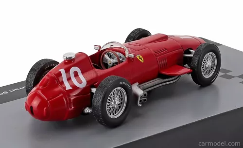 FERRARI  F1  801 N 10 SEASON 1957 LUIGI MUSSO - CON VETRINA - WITH SHOWCASE  RED