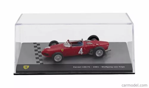 FERRARI  F1  156 SHARKNOSE N 4 SEASON 1961 WOLFGANG VON TRIPS - CON VETRINA - WITH SHOWCASE  RED