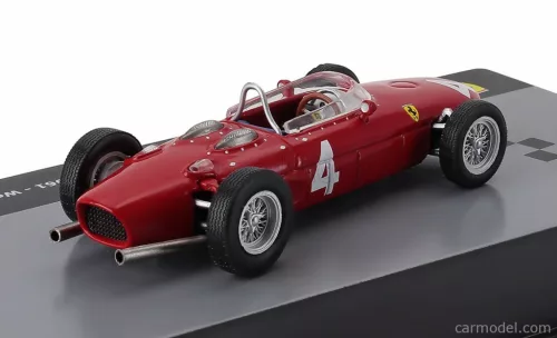 FERRARI  F1  156 SHARKNOSE N 4 SEASON 1961 WOLFGANG VON TRIPS - CON VETRINA - WITH SHOWCASE  RED