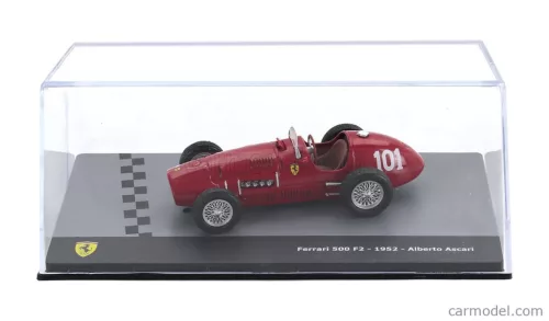 FERRARI  F2  500 N 101 WORLD CHAMPION SEASON 1952 ALBERTO ASCARI - CON VETRINA - WITH SHOWCASE  RED