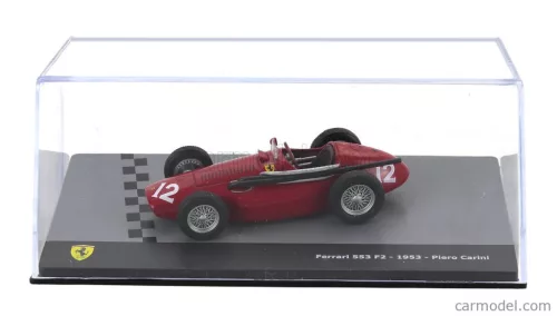 FERRARI  F2  553 TEAM SCUDERIA FERRARI N 12 SEASON 1953 PIERO CARINI - CON VETRINA - WITH SHOWCASE  RED