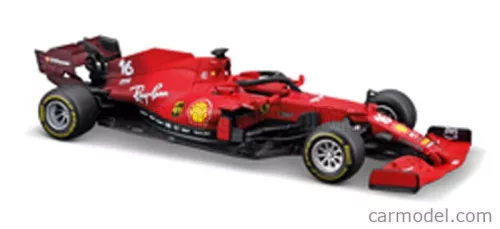 FERRARI  F1 SF21  TEAM SCUDERIA FERRARI MISSION WINNOW N 16 2nd SILVERSTONE BRITISH GP 2021 CHARLES LECLERC - CON VETRINA - WITH SHOWCASE  RED BLACK