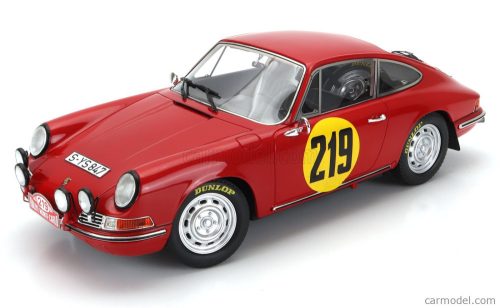 PORSCHE  911S 2.0L COUPE N 219 3rd RALLY MONTECARLO 1967 VIC ELFORD - DAVID STONE  RED