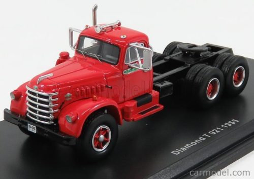 DIAMOND  T921 TRACTOR TRUCK 3-ASSI 1955  RED BLACK