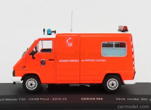 Renault MASTER T30 VAN VSAB PICOT SDIS 25 SAPEURS POMPIERS 1981