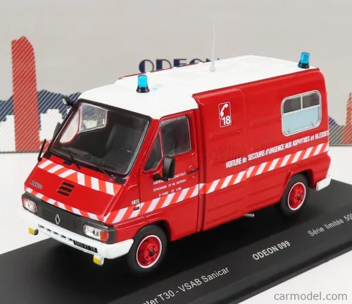 Renault MASTER T30 VAN VSAB SANICAR AMBULANCE SAPEURS POMPIERS 1981