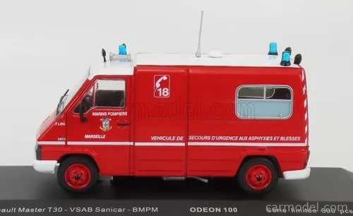 Renault MASTER T30 VAN VSAB SANICAR BMPM AMBULANCE SAPEURS POMPIERS 1981