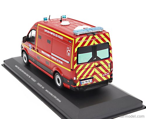 MAN  TGE L2H2 GIFA VSAV SDIS 88 VOSGES VEHICULE DE SECOURS ET D'ASSISTANCE AUX VICTIMES SAPEURS POMPIERS 2020  RED YELLOW BLACK