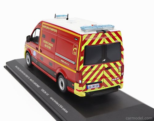 MAN  TGE L2H2 GIFA VSAV SDIS 31 HAUTE-GARONNE VEHICULE DE SECOURS ET D'ASSISTANCE AUX VICTIMES SAPEURS POMPIERS 2020  RED WHITE YELLOW