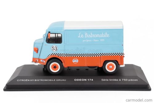 CITROEN  TYPE HY VAN N 53 BISTROMOBILE GRUAU 1971  LIGHT BLUE ORANGE WHITE