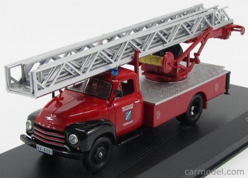 OPEL  BLITZ TRUCK SCALA FREIWILLIGE FEUERWEHR 1952 - FIRE ENGINE - VIGILI DEL FUOCO  RED SILVER