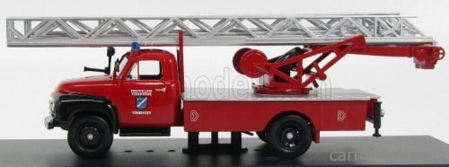 OPEL  BLITZ TRUCK SCALA FREIWILLIGE FEUERWEHR 1952 - FIRE ENGINE - VIGILI DEL FUOCO  RED SILVER