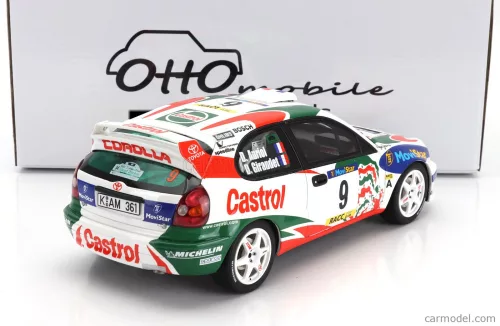 TOYOTA  COROLLA WRC TEAM CASTROL N 9 WINNER RALLY CATALUNYA 1998 DIDIER AURIOL - DENIS GIRAUDET  WHITE BLUE RED