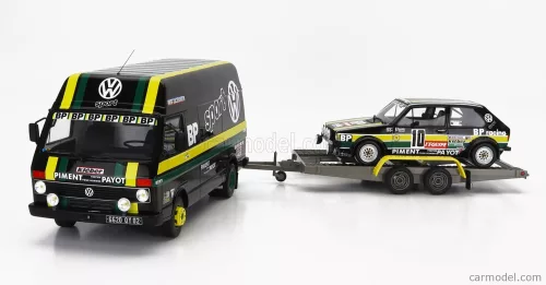 VOLKSWAGEN - RALLY SET - VOLKSWAGEN LT35 VAN + TRAILER + GOLF GTi MKI Gr.2 TEAM BP RACING VOLKSWAGEN SPORT N 10 RALLY TOUR DE FRANCE AUTOMOBILE 1981 J.PANCIATICI - P.THINNES