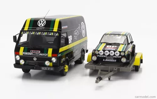 VOLKSWAGEN - RALLY SET - VOLKSWAGEN LT35 VAN + TRAILER + GOLF GTi MKI Gr.2 TEAM BP RACING VOLKSWAGEN SPORT N 10 RALLY TOUR DE FRANCE AUTOMOBILE 1981 J.PANCIATICI - P.THINNES