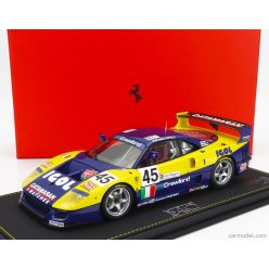   FERRARI  F40 GTE 3.5L TURBO V8 TEAM ENNEA SRL IGOL N 45 24h LE MANS 1996 J.M.GOUNON - E.BERNARD - P.BELMONDO  YELLOW BLUE