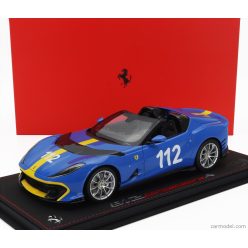   FERRARI  812 COMPETIZIONE A SPIDER N 112 2022 - CON VETRINA - WITH SHOWCASE  FRENCH RACING BLU - BLUE YELLOW