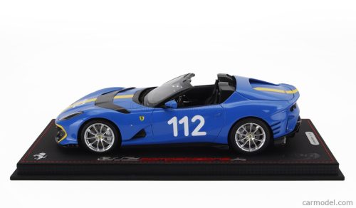 FERRARI  812 COMPETIZIONE A SPIDER N 112 2022 - CON VETRINA - WITH SHOWCASE  FRENCH RACING BLU - BLUE YELLOW