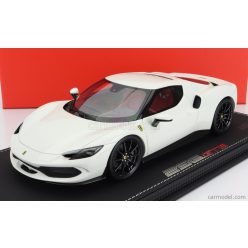   FERRARI  296 GTB HYBRID 830HP V6 2021 - CON VETRINA - WITH SHOWCASE  BIANCO AVUS - WHITE