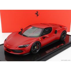   FERRARI  296 GTB HYBRID 830HP V6 2021 - CON VETRINA - WITH SHOWCASE  ROSSO F1-75 - MATT RED
