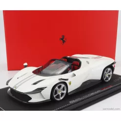   FERRARI  DAYTONA SP3 OPEN ROOF ICONA 2022 - CON VETRINA - WITH SHOWCASE  BIANCO ITALIA - WHITE