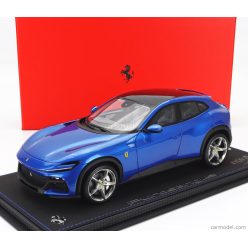   FERRARI  PUROSANGUE SUV 2022 - CON VETRINA - WITH SHOWCASE  BLU CORSA - BLUE MET